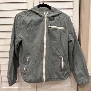 Brandy Melville blue grey zip up hooded jacket no size